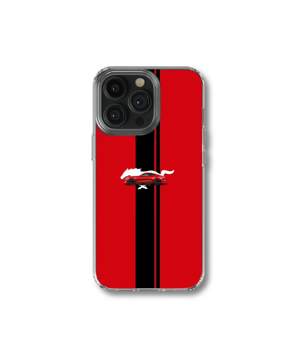 Mustang Red Clear Case