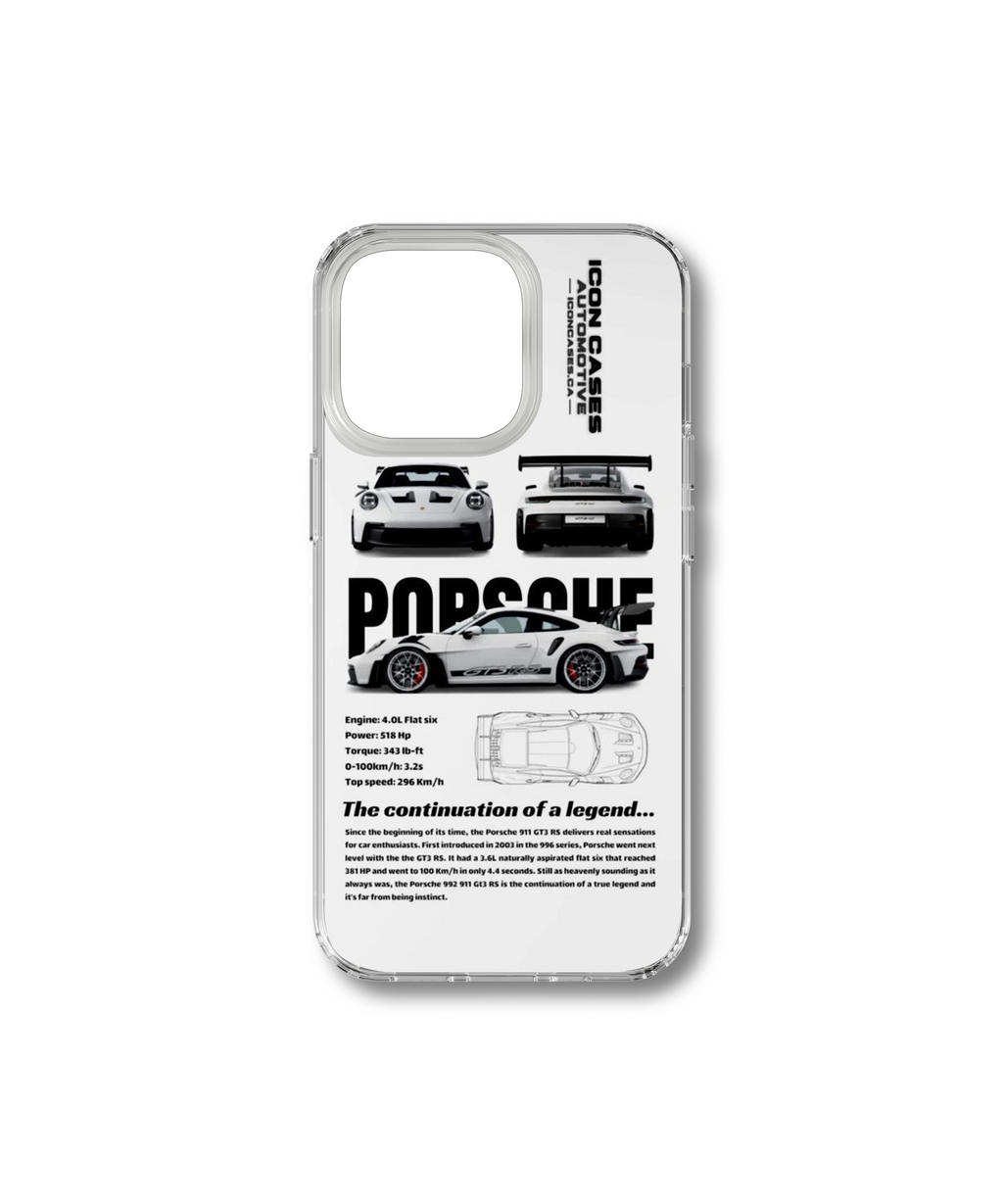 Porsche White New Clear Case