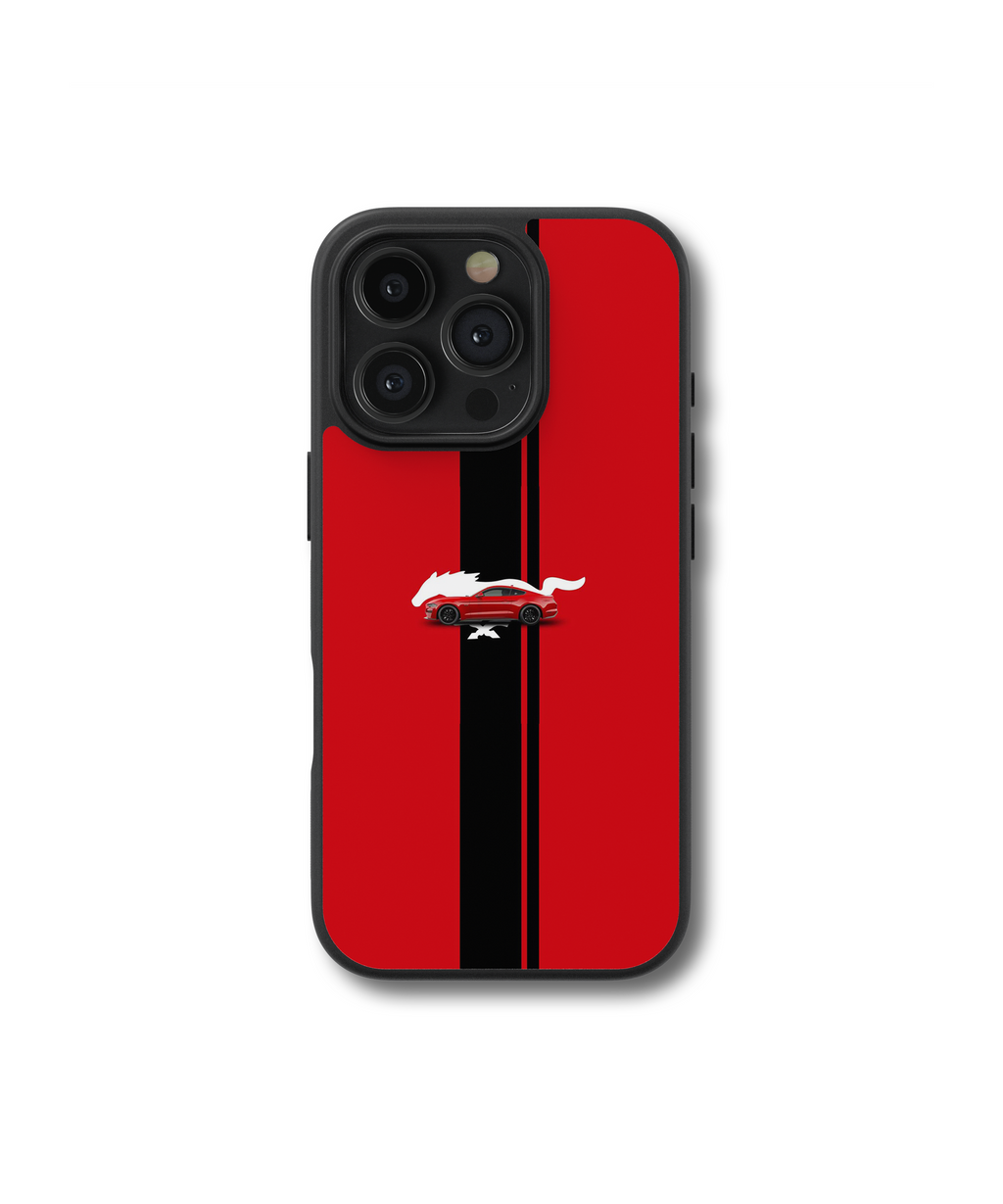 Mustang Red Glass Case