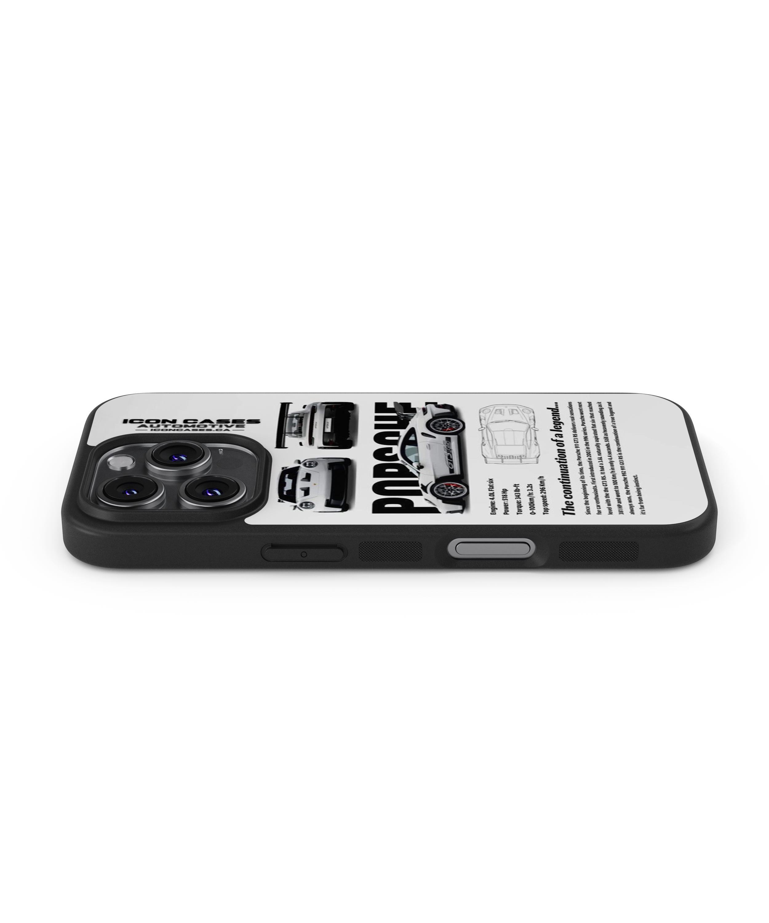 Porsche White New Glass Case
